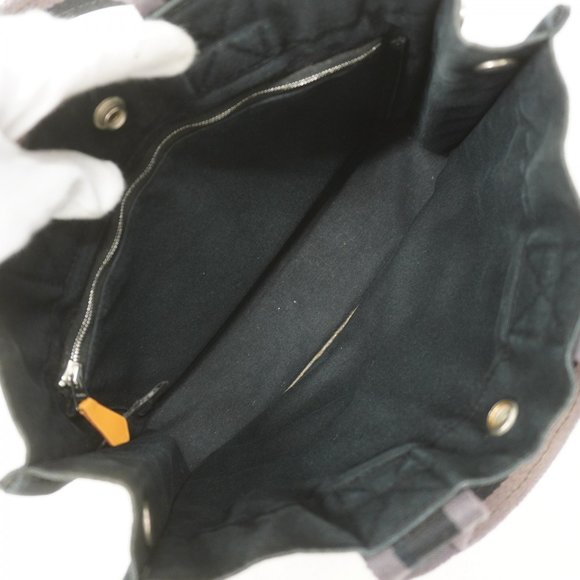 Hermes Tote Bag Foult PM Canvas Black Women's - Picture 4 of 14